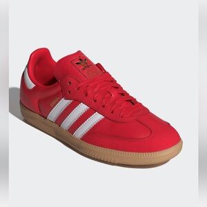 Adidas sambas og shoes in red and white